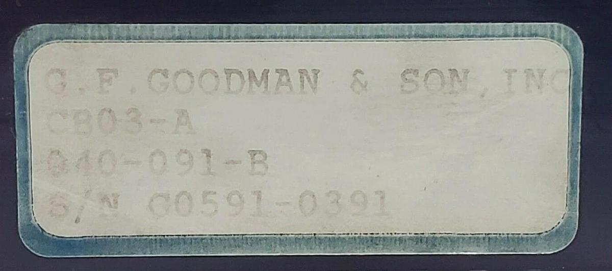 Used G.F. GOODMAN & SON CB03-A MODULE 040-091-B