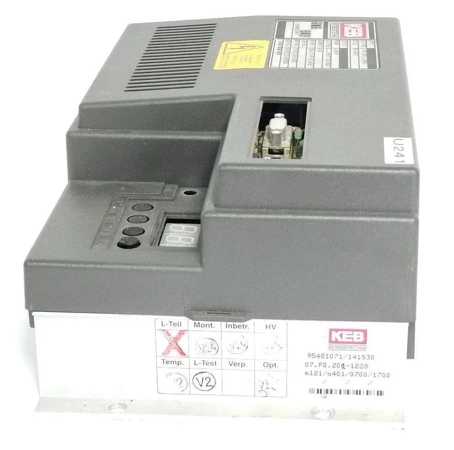 Used KEB 07.F0.200-1228 COMBIVERT DRIVE 1PH, 200-240V, 50/60HZ 1,8KVA 4,5A