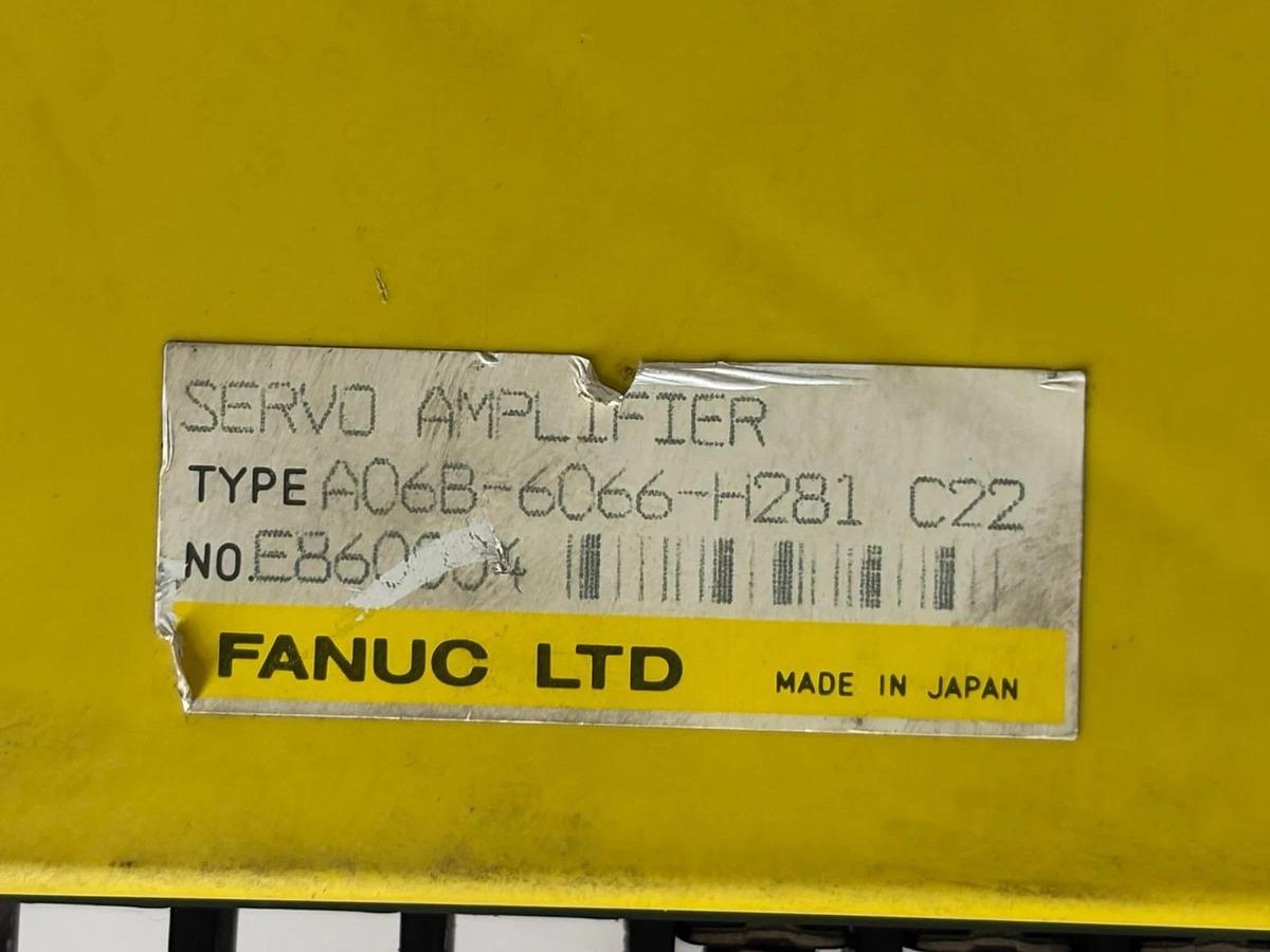 Used Fanuc A06B-6066-H281 C Series AC Servo Amplifier Module C22