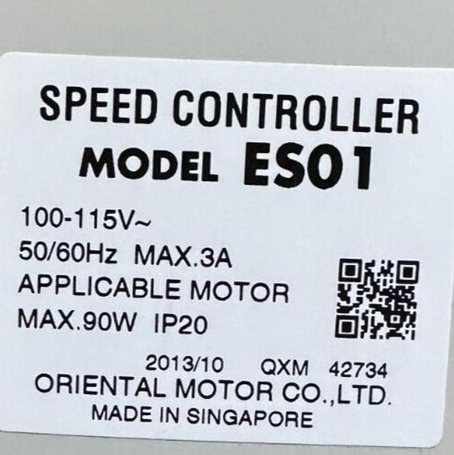 Used NEW ORIENTAL MOTOR MODEL ES01 SPEED CONTROLLER 1-PH ACCEL/DECEL 50/60Hz