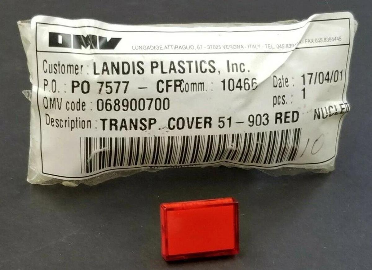 Used NEW OMV MACHINERY 51-903 RED TRANSPARENT COVER 51903