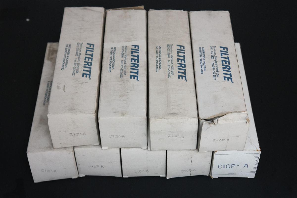 Used LOT OF 9 NIB FILTERITE C10P-A WATER FILTERS C10PA