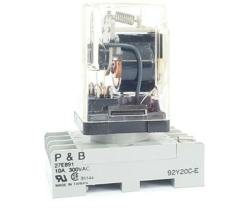 Used POTTER & BRUMFIELD KRPA-11AG-120 RELAY KRPA11AG120, 120V W/ 27E891 SOCKET