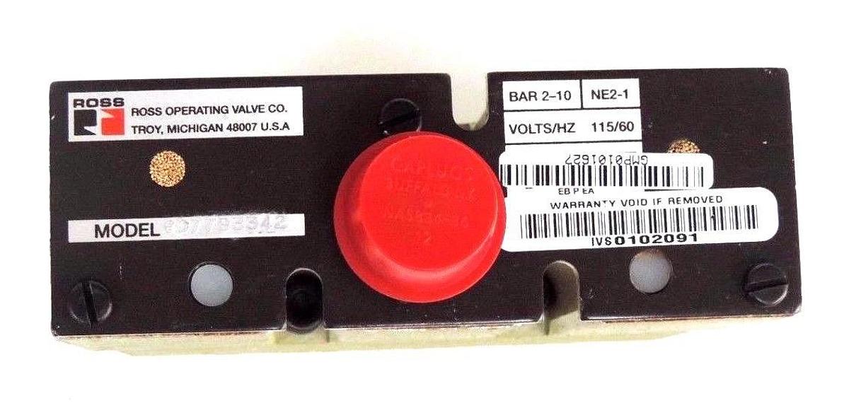 Refurbished ROSS 8077B3342 PNEUMATIC PILOT VALVE 115V, 60HZ, BAR 2-10, NE2-1