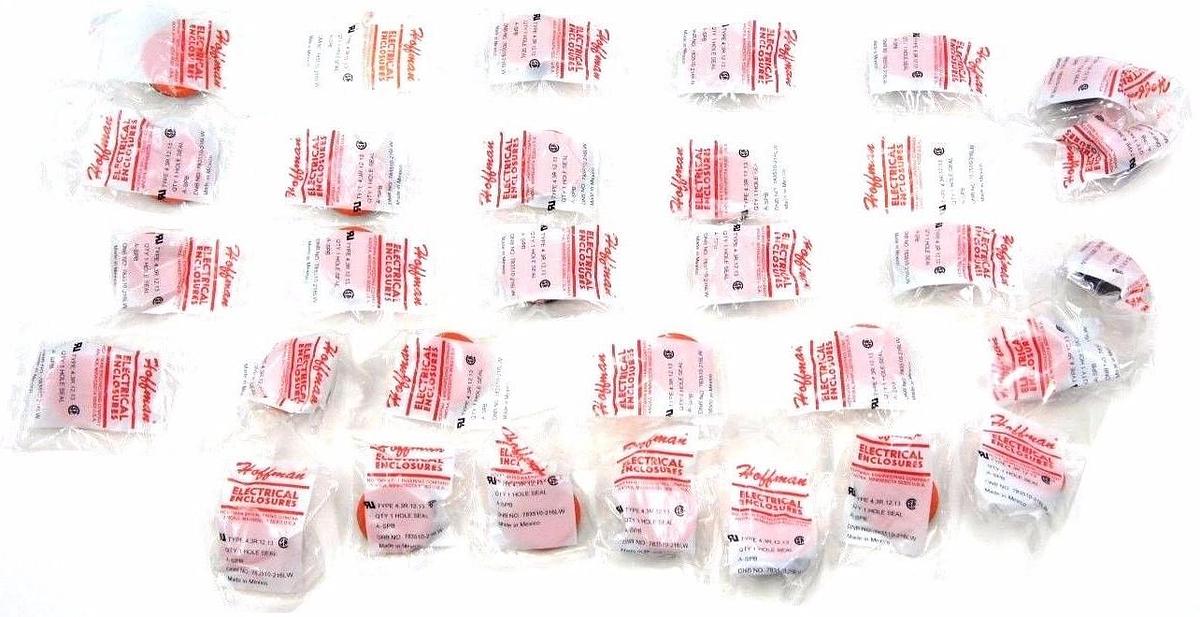 Used HOFFMAN ENCLOSURES A-SPB HOLE SEAL TYPE 4, 3R, 12, 13 783510-215LW - LOT OF 30