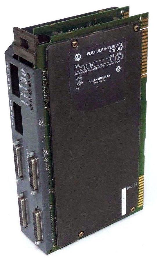 Used ALLEN BRADLEY 2760-RB FLEXIBLE INTERFACE MODULE SER A REV K 2760RB