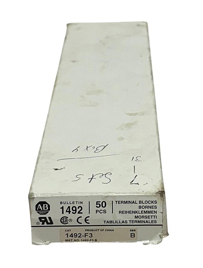 Used 35 ALLEN BRADLEY 1492-F3 /B BULLETIN 1492 TERMINAL BLOCKS 25A 300VAC OEM NSMP