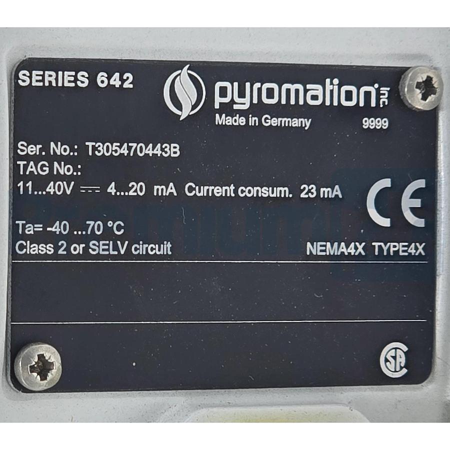 Lesman Pyromation 642 | 642A-D-385U-S(0-450)F,I HART Temp Transmitter 0-450°F