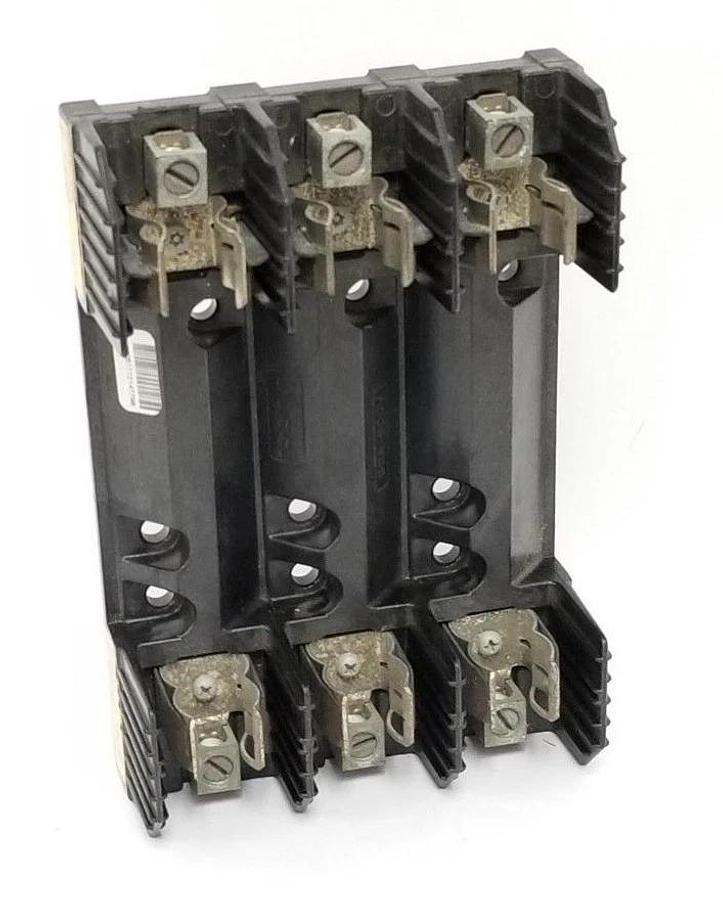 Used BUSS R60060-3CR FUSE HOLDER 600V, 60A, 3P, R600603CR