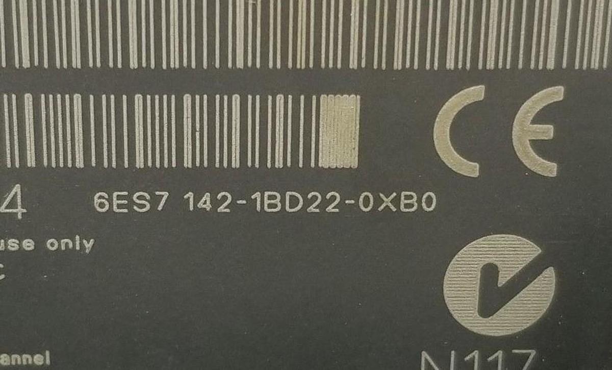 Used SIEMENS 6ES7 142-1BD22-0XB0 SIMATIC S7 MODULE, S C-R9A60324, ET-200X