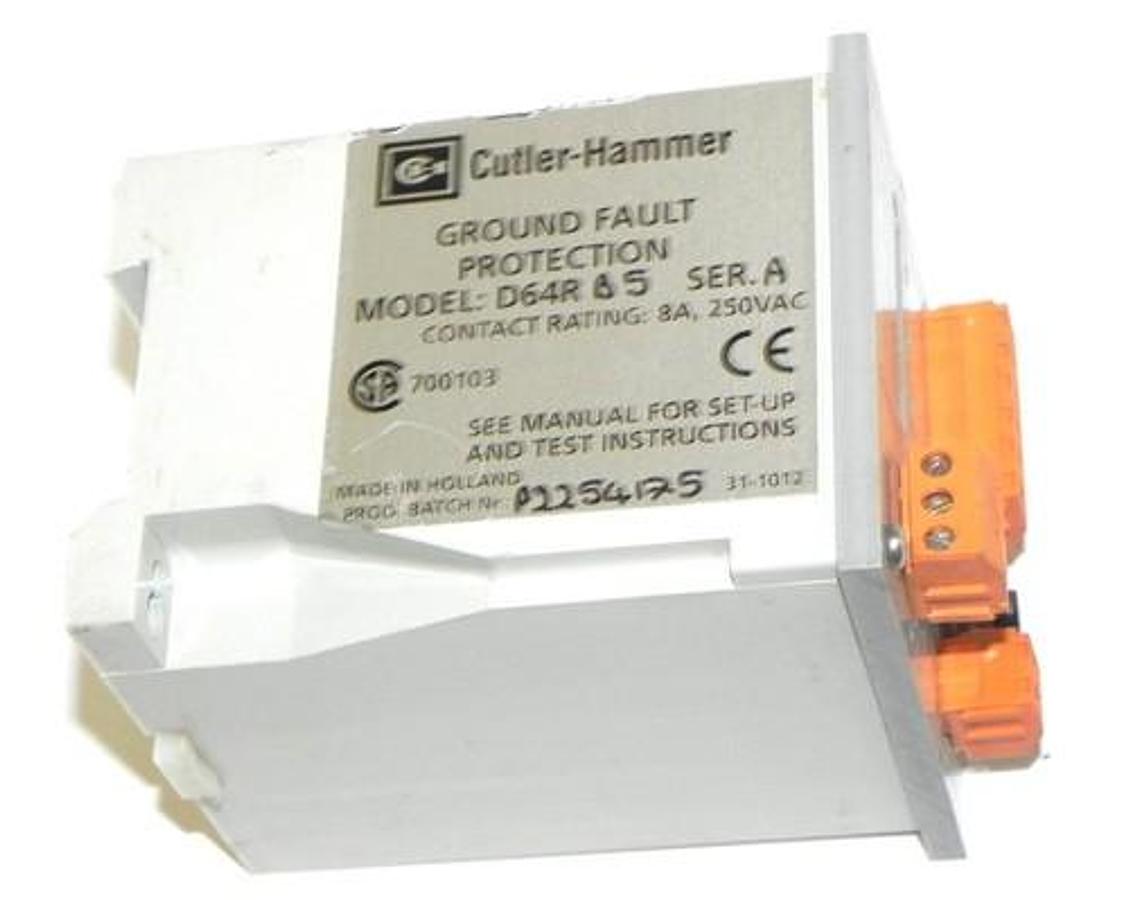 Used CUTLER-HAMMER D64RPB5 GROUND FAULT PROTECTION RELAY SER. A