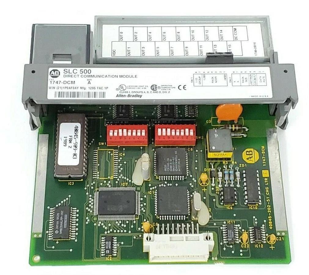 Used ALLEN BRADLEY 1747-DCM COMMUNICATION MODULE SER. A MFG: 1295