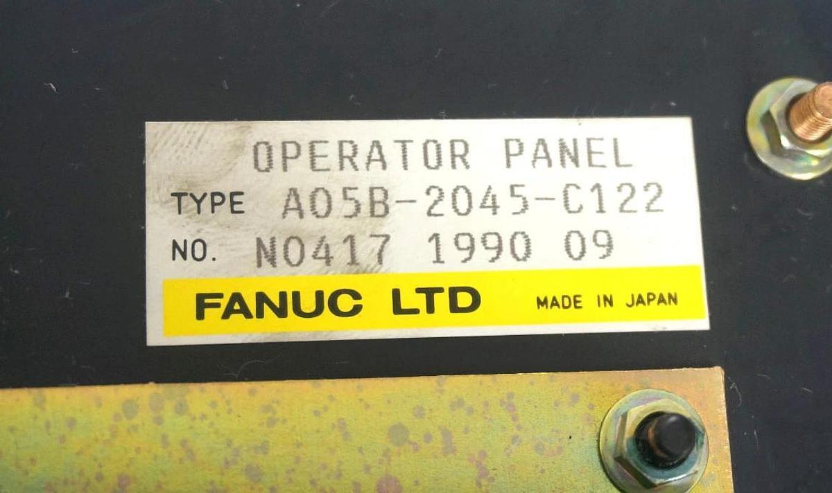 Used FANUC A05B-2045-C122 OPERATOR PANEL W/ A20B-1003-0040/02B BOARD, TH1346 METER