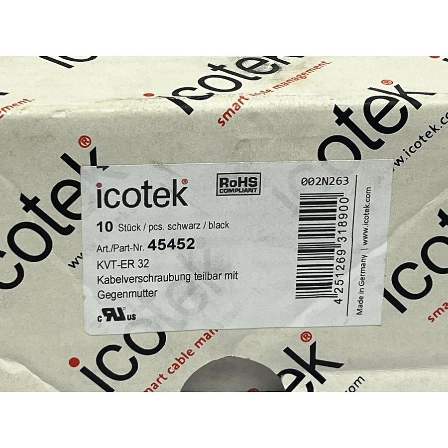 Icotek 45452 KVT-ER 32 Split Cable Gland 10-Piece Box New Surplus