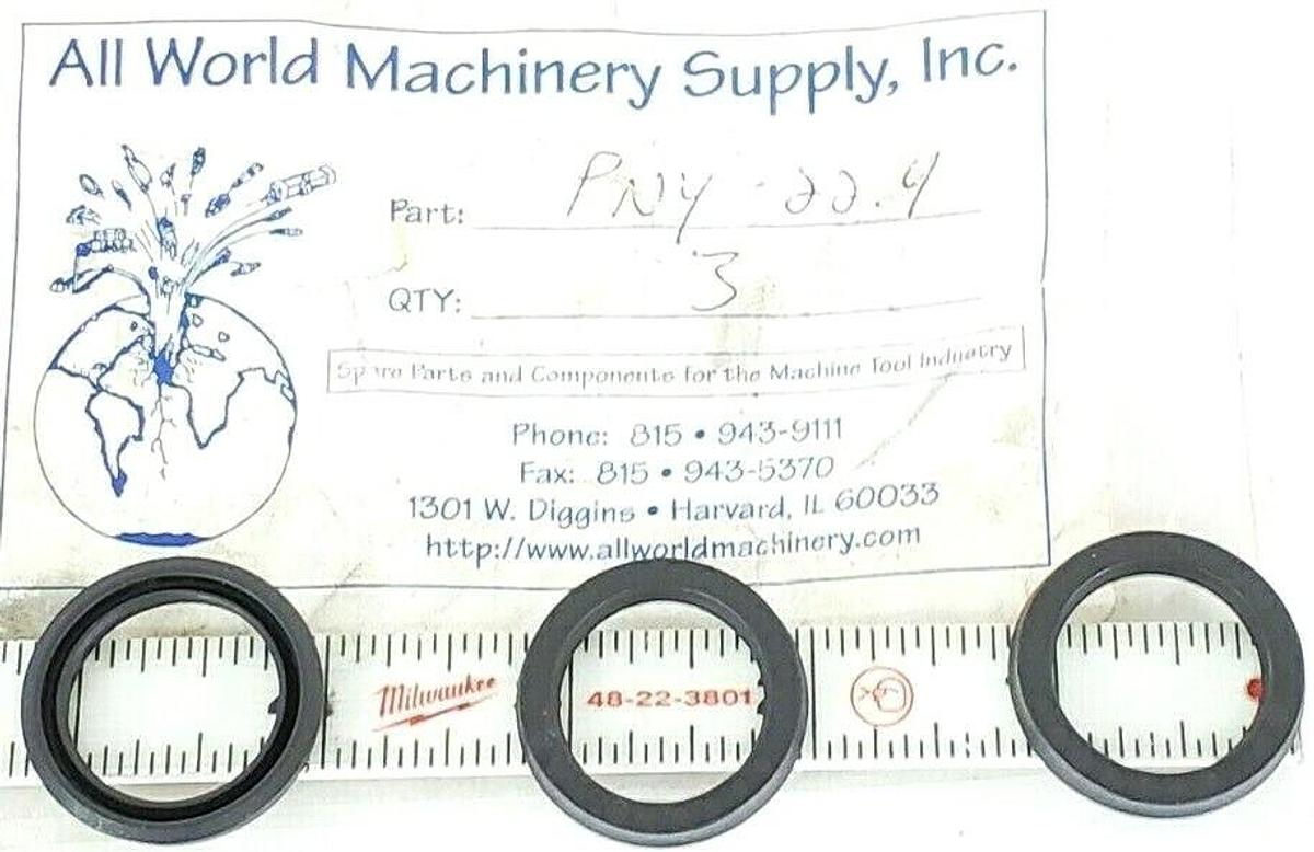 Used LOT OF 3 NEW ALL-WORLD MACHINERY SUPPLY PNY-22.4 O-RING SEALS PNY224
