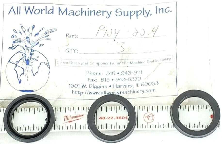 Used LOT OF 3 NEW ALL-WORLD MACHINERY SUPPLY PNY-22.4 O-RING SEALS PNY224