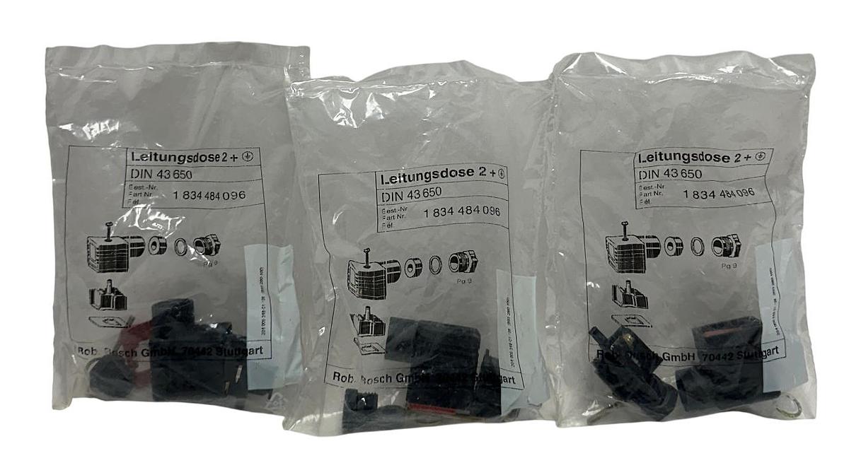 3 BOSCH DIN 43650 / 1 834 484 096 CABLE SOCKETS 2+ OEM 1834484096 NSFS