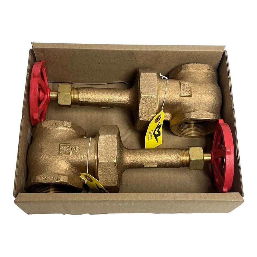 Lot of 2 New Milwaukee Valve 1151 2 Inch Bronze Gate Valves 150 SWP 300 WOG
