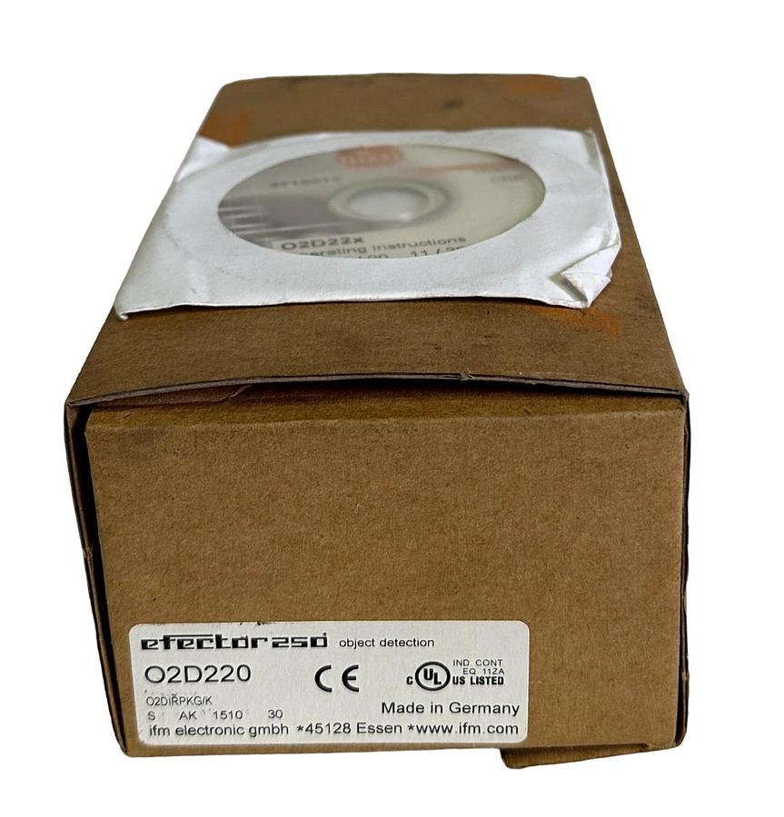Used NEW IFM EFECTOR O2D220 / O2DIRPKG/K RECOGNITION SENSOR ENet 24Vdc INFRARED