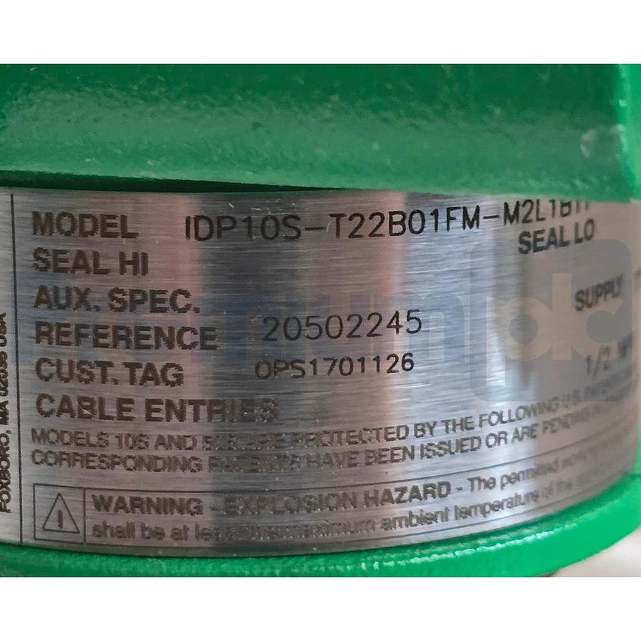 Used SCHNEIDER FOXBORO IDP10S HART PRESSURE TRANSMITTER IDP10S-T22B01FM-M2L1B1T NSMP