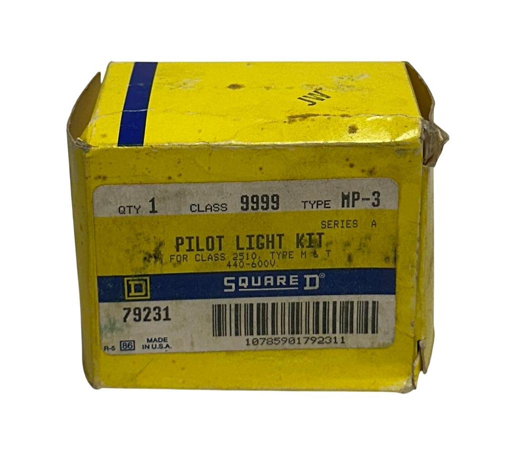 Used 3 SQUARE D CLASS 9999 TYPE MP3 PILOT LIGHT KITS 440-600V SERIES A NSMP