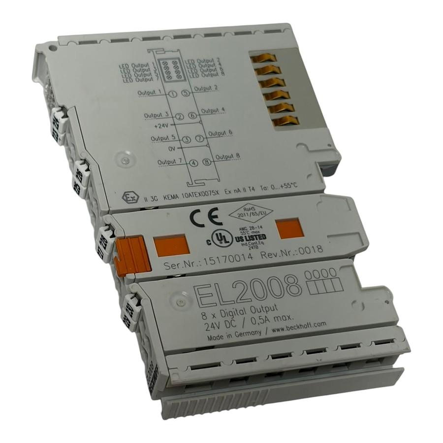 Used Beckhoff EL2008 Digital Output Module 8 Channel 24VDC 0.5A EtherCAT New Surplus