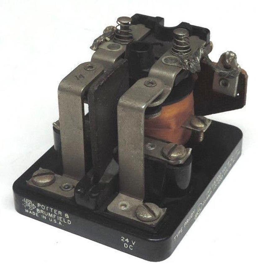 Used POTTER & BRUMFIELD TYPE PRIIDY RELAY 1HP, 115/230V AC 1PH, 25 AMP, 115/230V AC