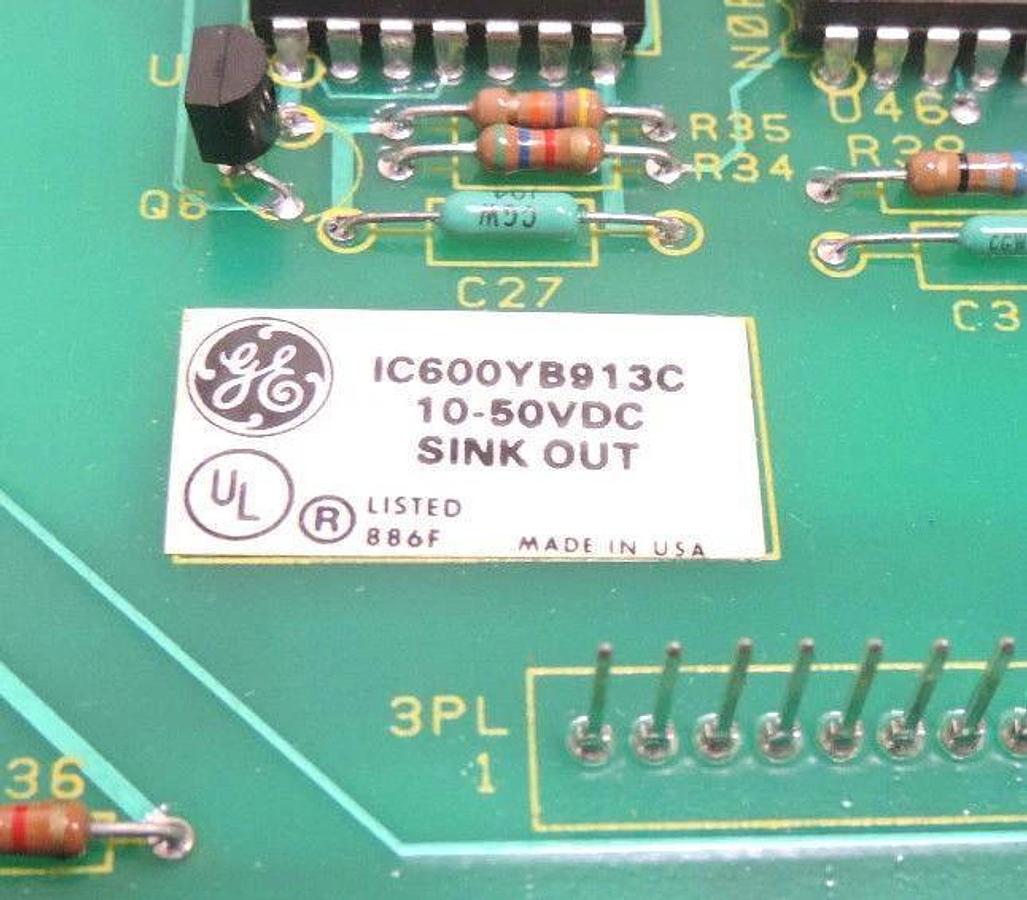 Used GE FANUC IC600YB913C SINK OUTPUT MODULE 10-50VDC, ASM. NO. 44A717568-G01