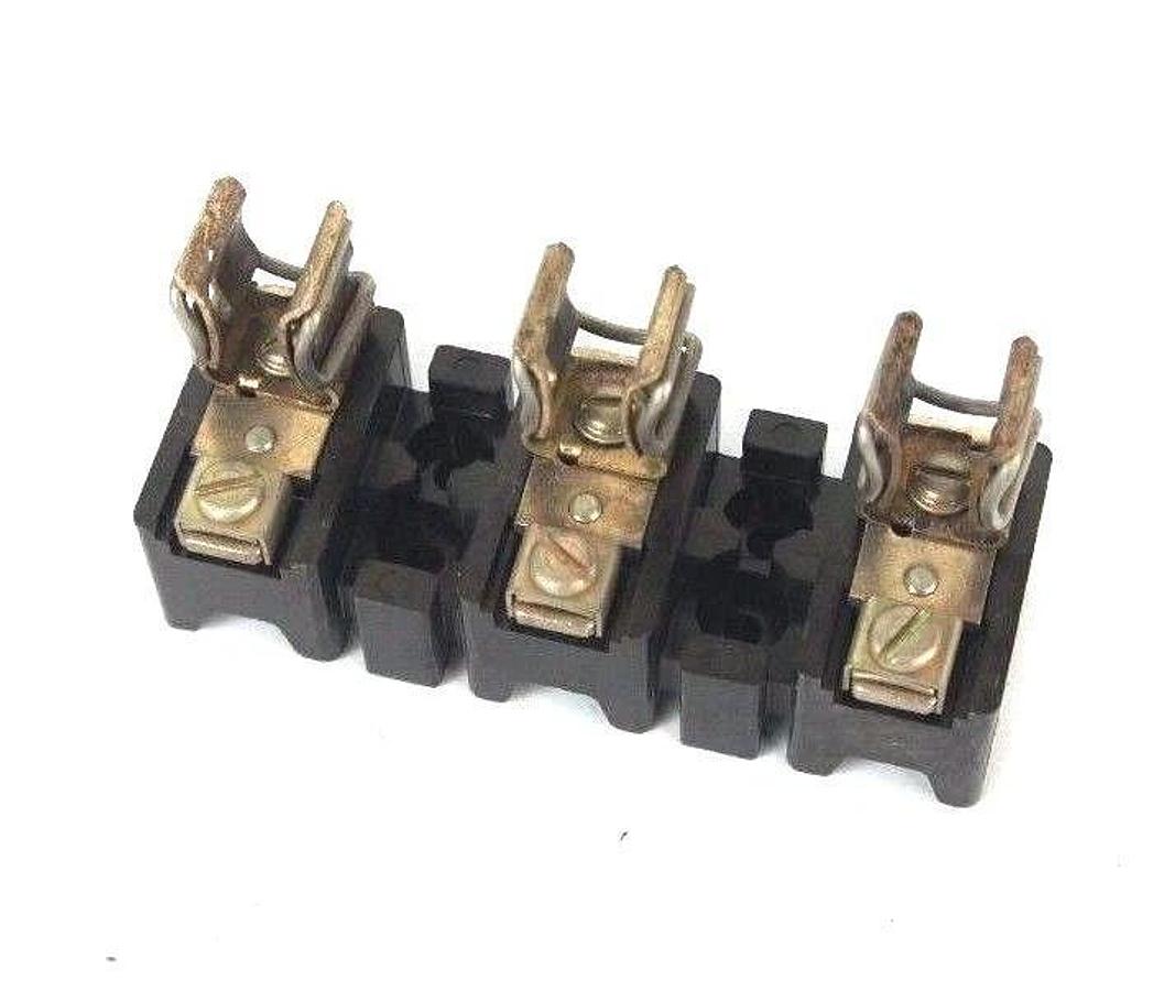 Used LOT OF 9 ALLEN BRADLEY X-401978 FUSE BLOCK 30AMP 600 VOLT MAX X401978