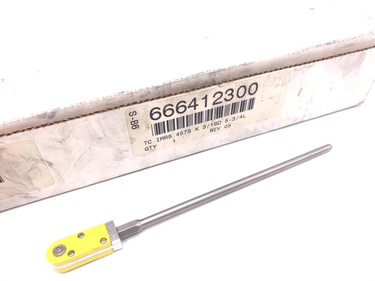 Used NEW ALNOR TC IMRS 4575 K THERMOCOUPLE THERMOMETER PROBE 3/16D, 5-3/4L, REV 05