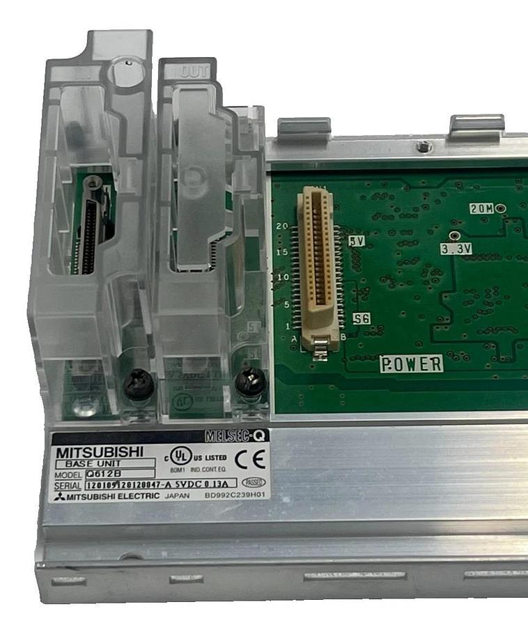 Used MITSUBISHI Q612B Base Chassis 12 Slot Rack Q Series PLC Melsec Q612B