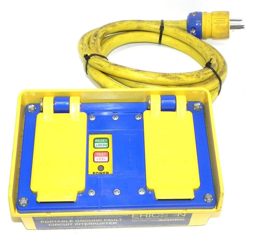 Used ERICSON C8020068 PORTABLE GROUND FAULT CIRCUIT INTERRUPTER REV. B