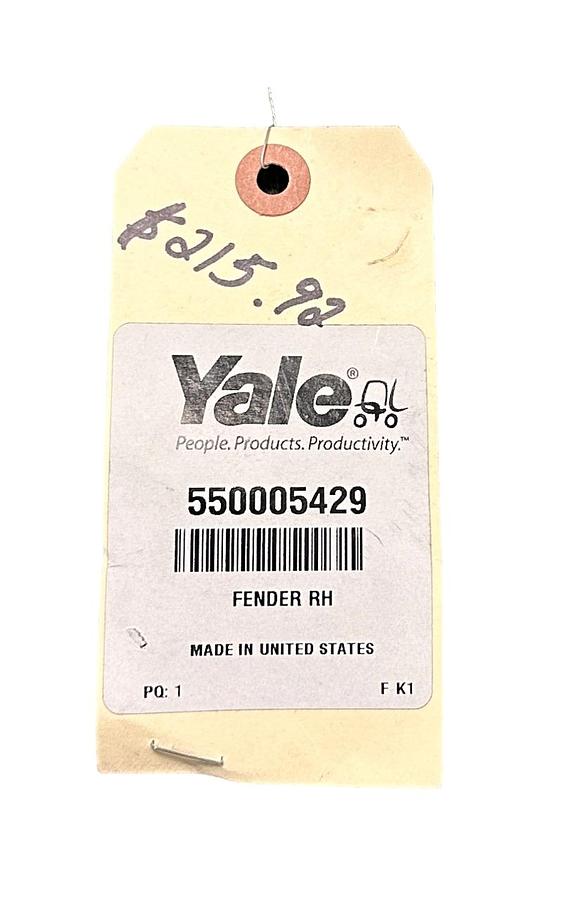 Used YALE 550005429 / YT550005429 OEM RH FENDER FOR FORKLIFT NSNP