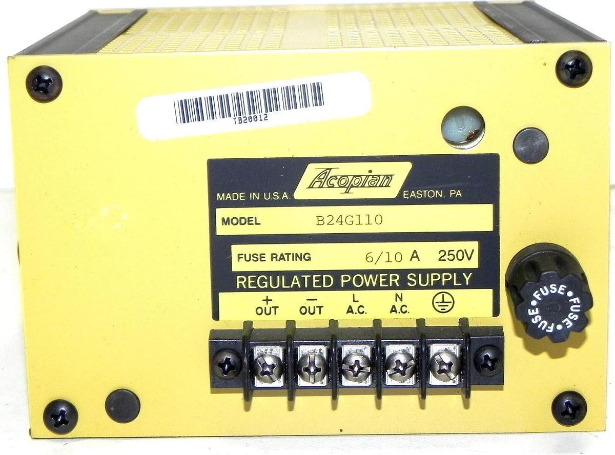 Refurbished ACOPIAN B24G110 POWER SUPPLY 6/10A 250V