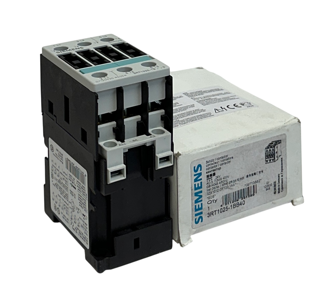 Used SIEMENS 3RT1025-1BB40 / 3RT10251BB40 SIRIUS CONTACTOR 24VDC 7.5kW OEM NSMP