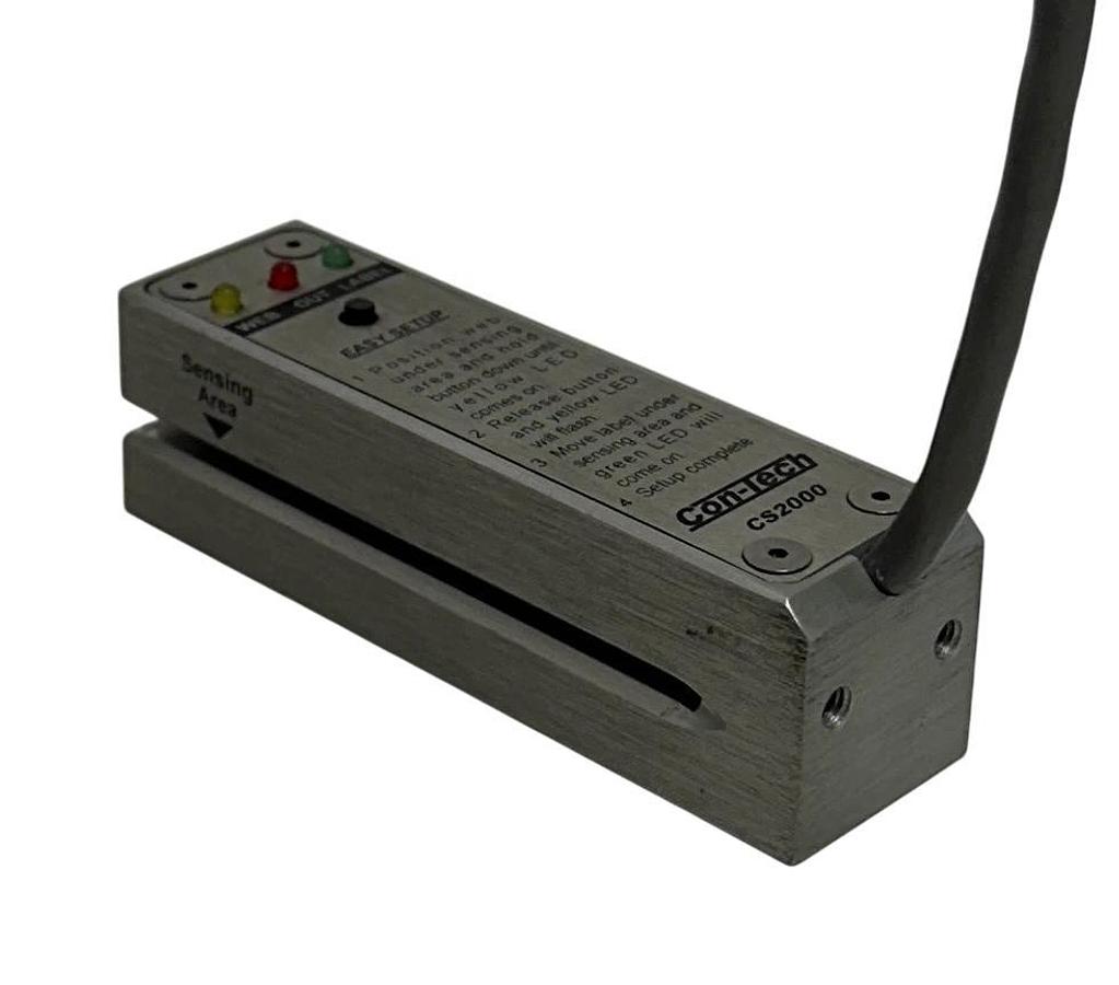 Used ACCRAPLY CON-TECH CS2000 / 840634 OEM LABEL SENSOR 10-30VDC 8FT CABLE USNP