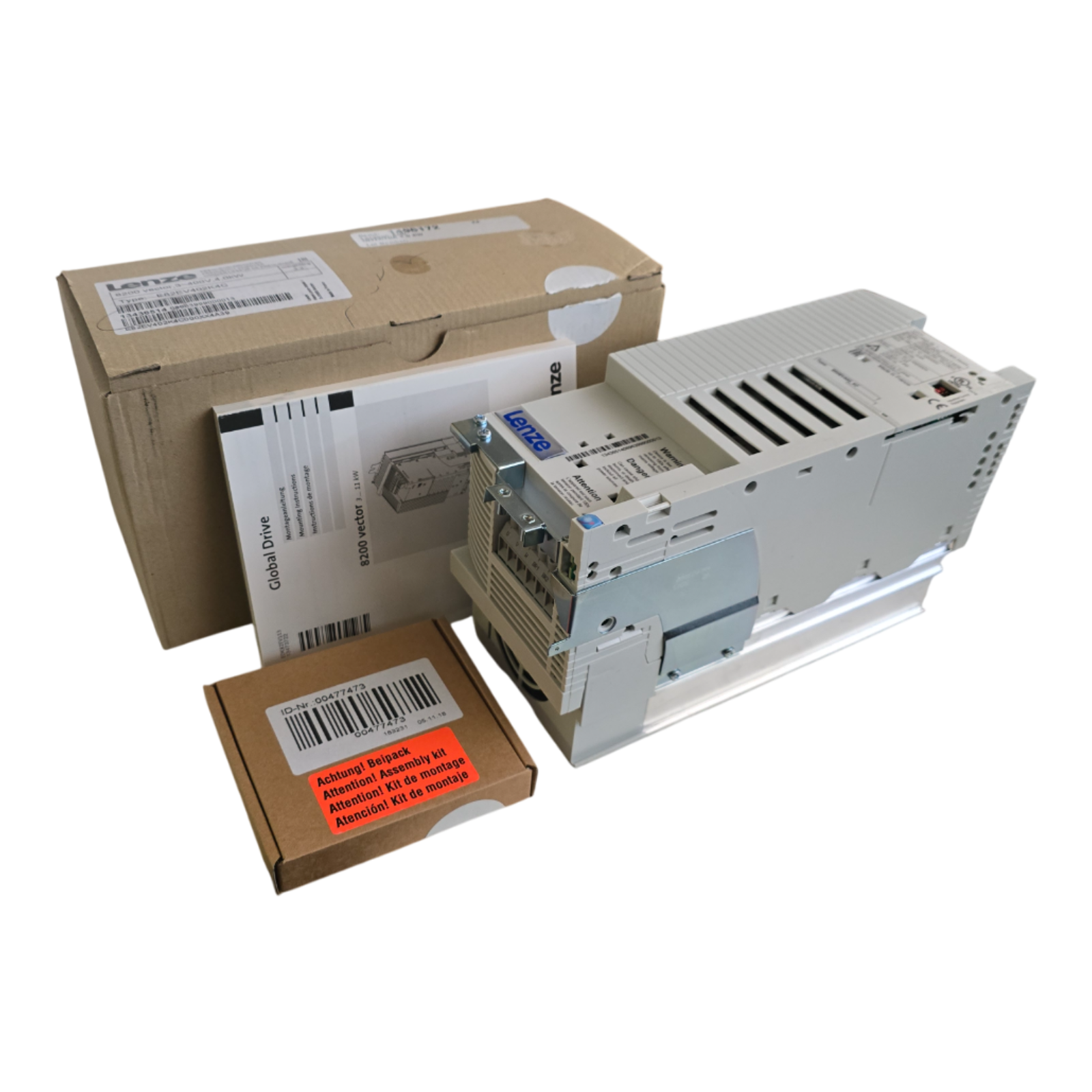 Used LENZE E82EV402_4C / E82EV402K4C VER. 4A39 8200 VECTOR INVERTER 4kW 13436514 NSMP