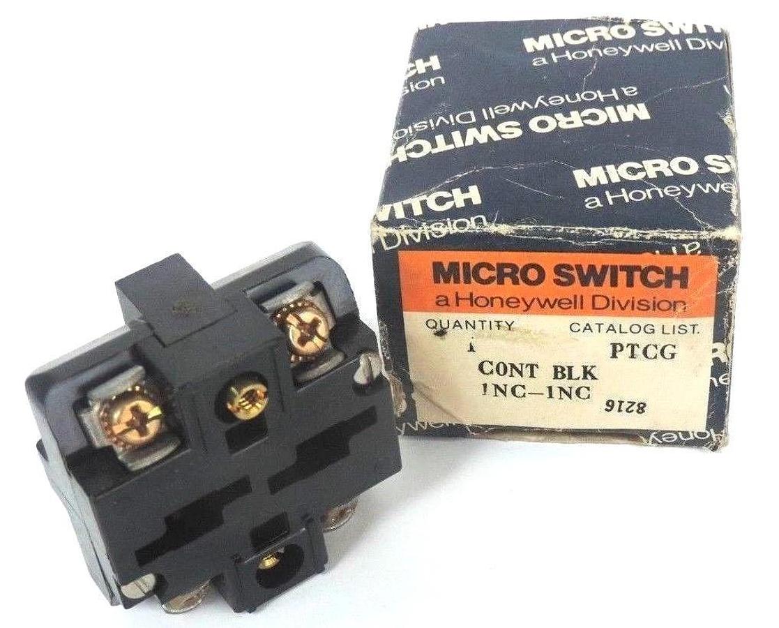 Used NIB HONEYWELL MICRO SWITCH PTCG CONTACT BLOCK 1NC-1NC