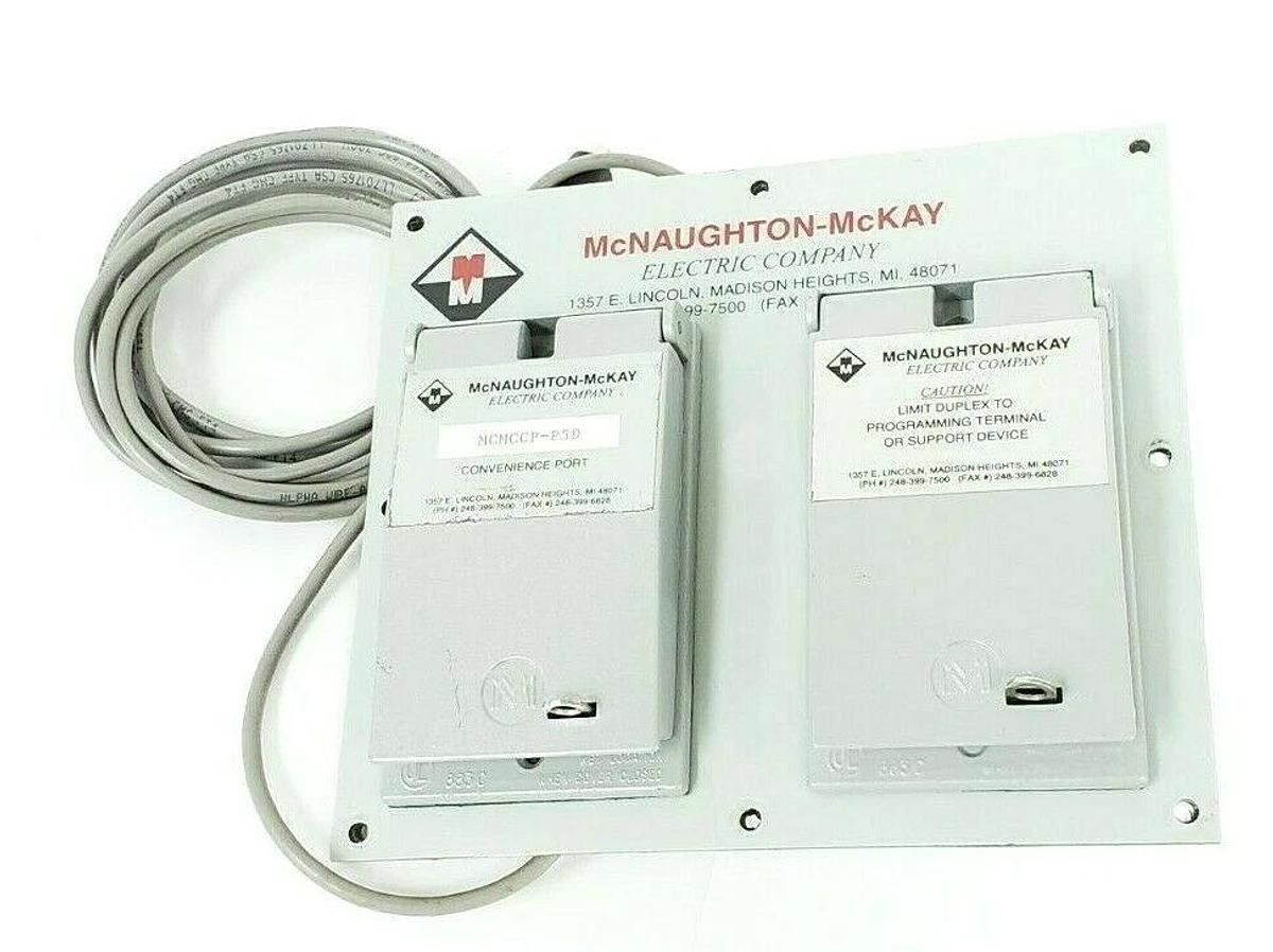 Used MCNAUGHTON-MCKAY BE-467766 INDUSTRIAL CONTROL PANEL MCMCCP-P5D CONVENIENCE PORT