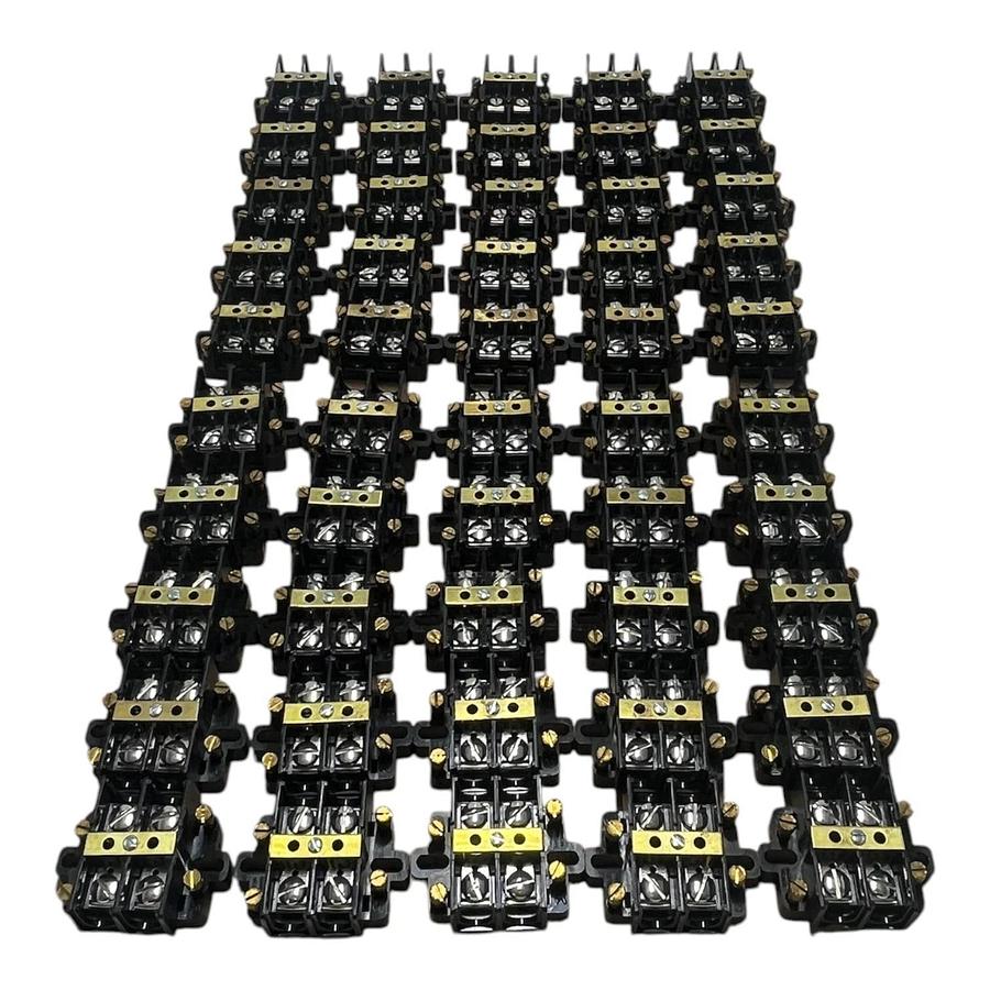 Lot of 50 Eaton Bussmann KUSC2 KU Series Panel Mount Terminal Blocks 600V 60A