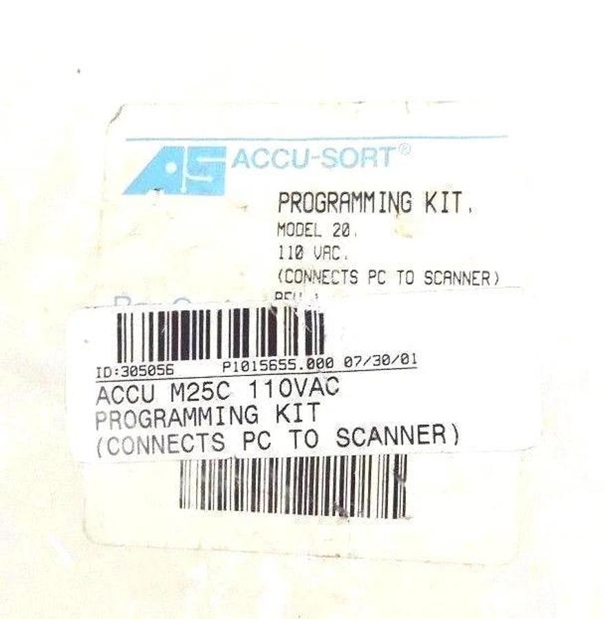 NEW ACCU-SORT PROGRAMMING KIT FOR MODEL 20 CONNECTS PC TO SCANNER M25C, 110VAC