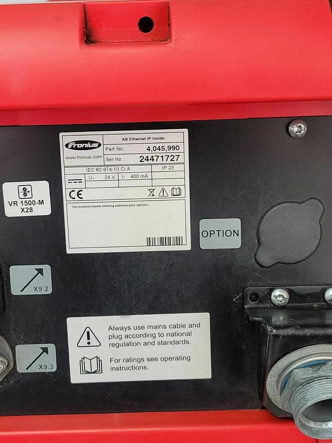 Used FRONIUS TRANSSYNERGIC 5000 C 460V ART NO. 4,075,098,801 WELDER 4,045,990