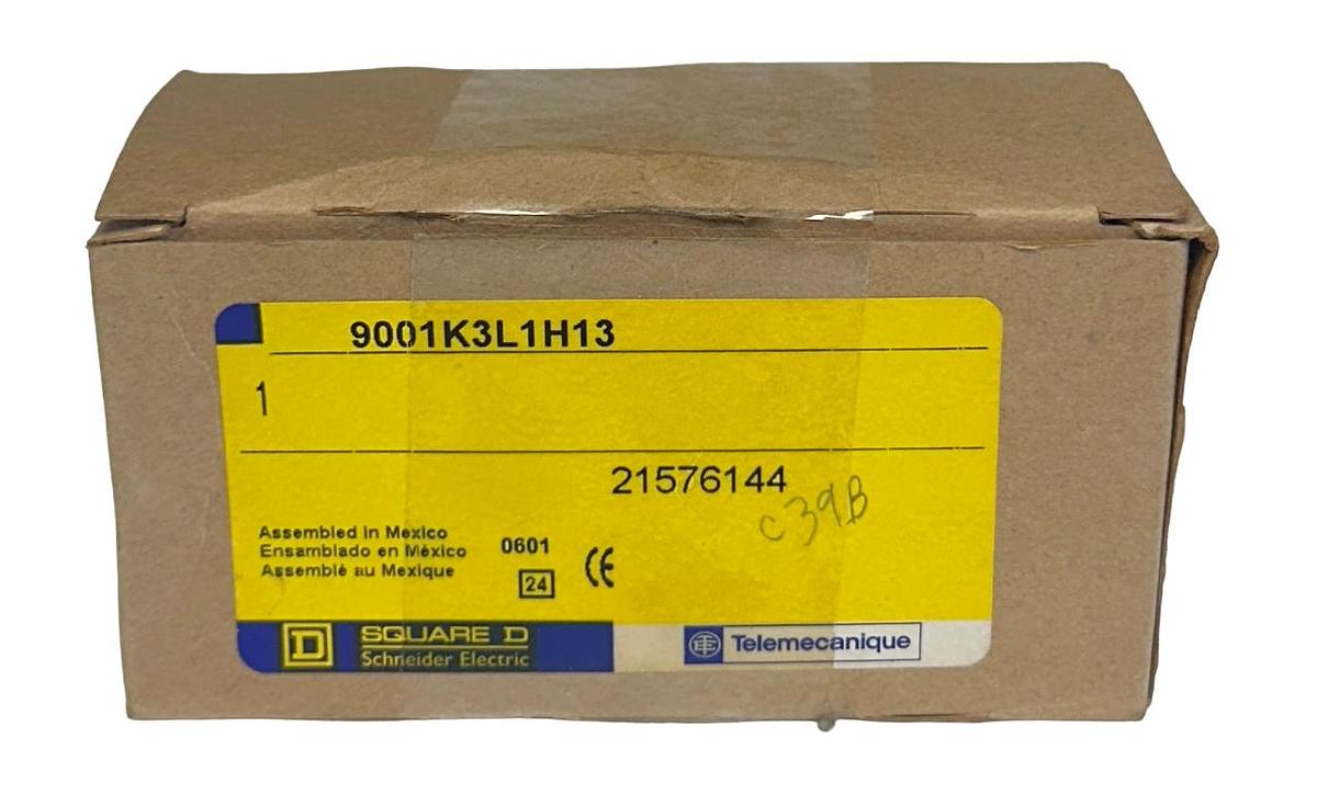 Used SQUARE D 9001-K3L1H13 / 9001K3L1H13 PUSH BUTTON Ser. H 110-120V 50/60Hz NSMP