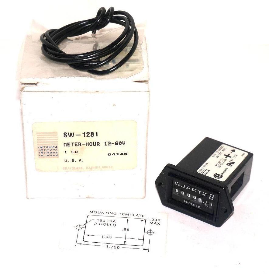 Used NEW INTRUPA SW-1281 METER-HOUR 12-60V SW1281