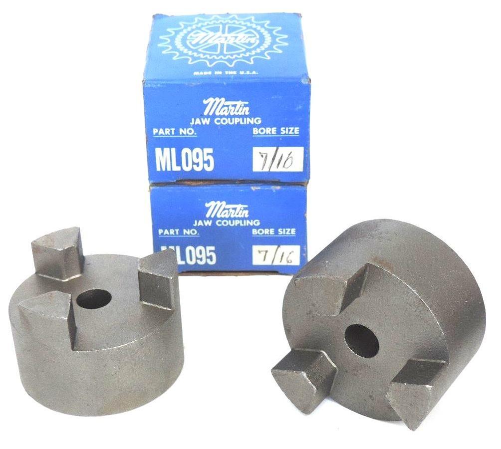 LOT OF 2 NIB MARTIN ML095 7/16 JAW COUPLINGS ML095716