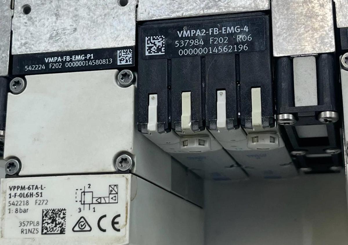 Used Festo MPA-S Valve Manifold | 2x VPPM-6TA Proportional Valves | 3x VMPA2 Solenoid