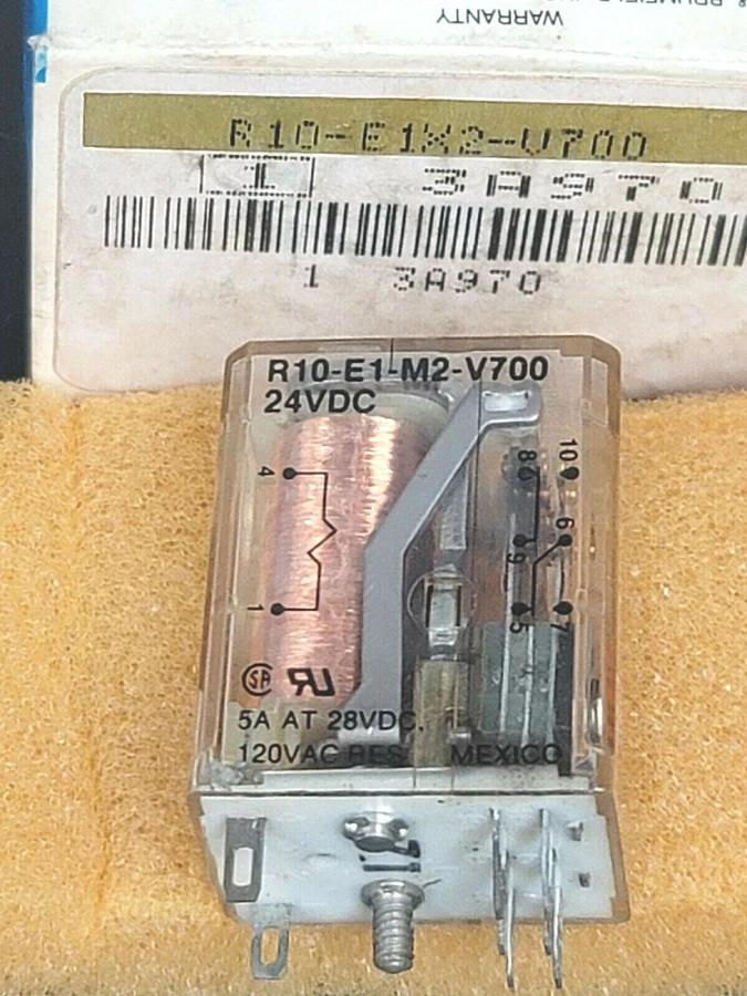 Used NIB POTTER & BRUMFIELD R10-E1X2-V700 RELAY 3A970 120VAC 30VDC 5A