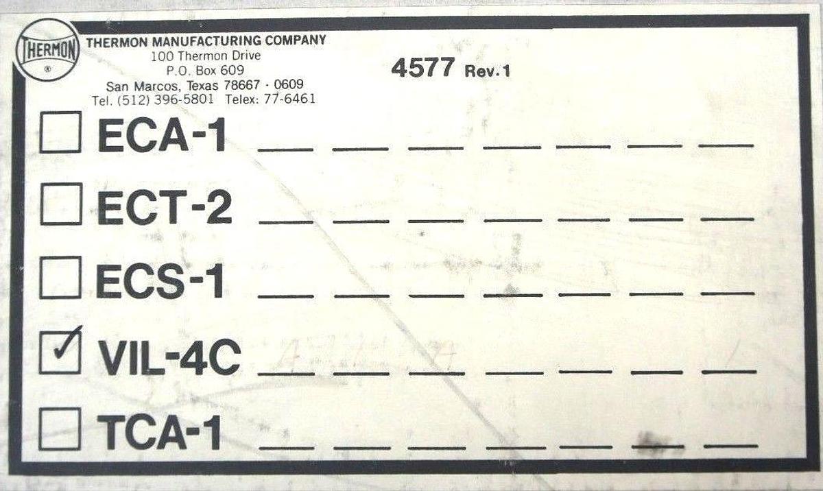 Used NIB THERMON VIL-4C VOLTAGE INDICATING LIGHT KIT ASSEMBLY VIL4C