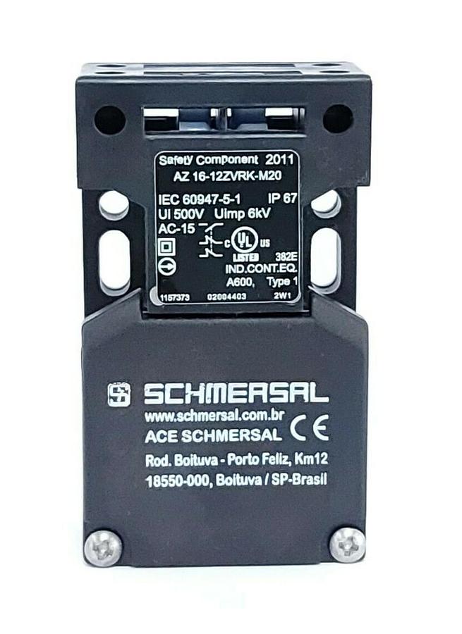 Used SCHMERSAL AZ 16-12ZVRK-M20 SAFETY INTERLOCK SWITCH AZ1612ZVRKM20