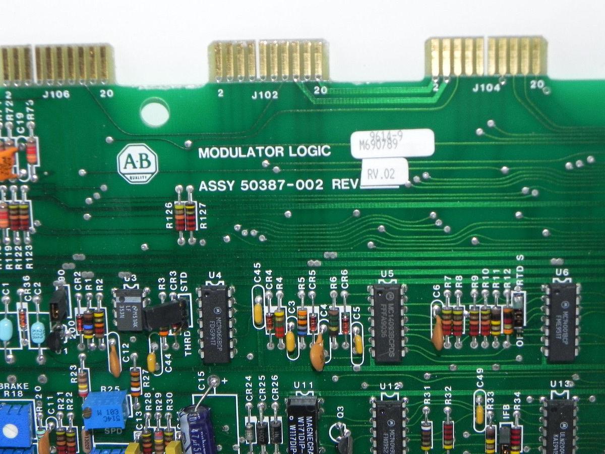 Used NEW ALLEN BRADLEY 50387-002 MODULATOR LOGIC BOARD 50387002 REV. 02